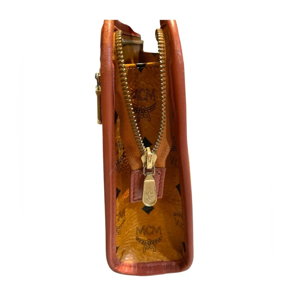 MCM‎ Monogram Visetos Leather Travel Pouch Bag